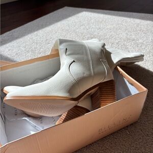 Billini Cream Western Block Heel Boots